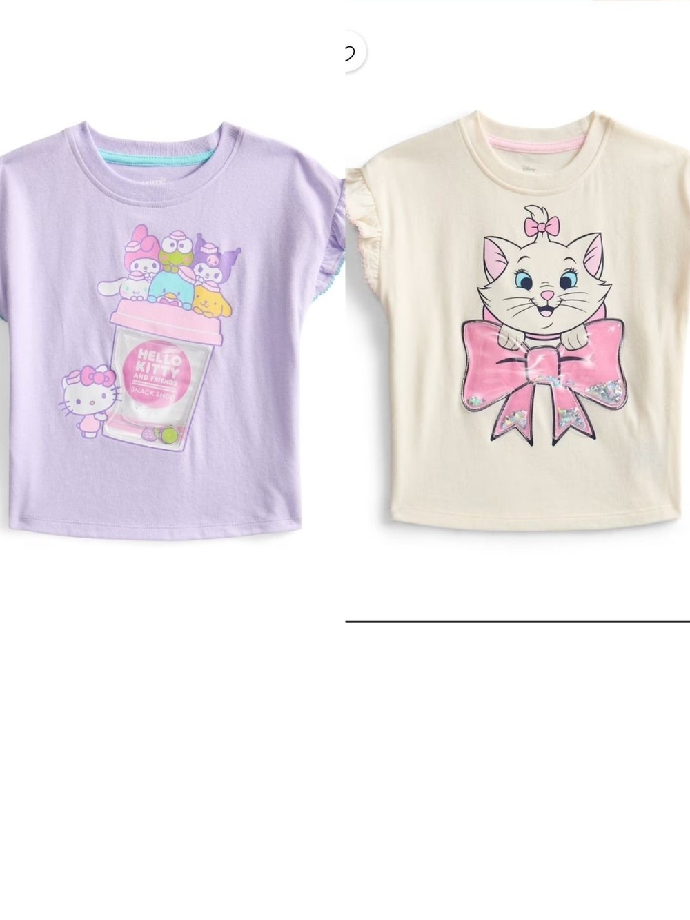 Hello Kitty Lavender & Marie Creme Shirts